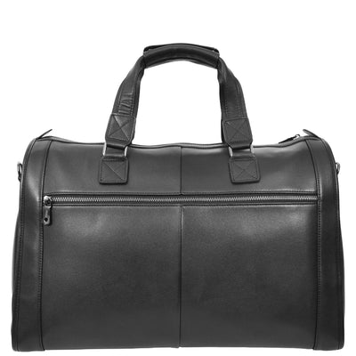 Leather Holdall Large Size Weekend Bag Wellington Black (Min Order From 10Pcs)