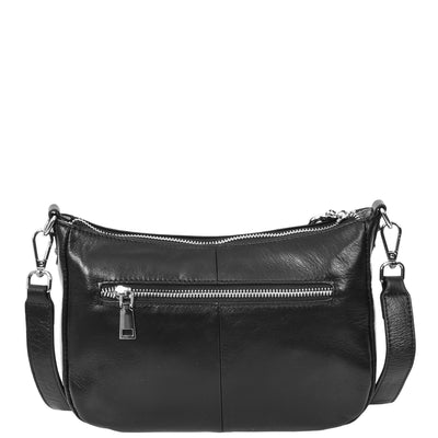 Women's Leather 2-in-1 Cross Body Handbag Aurora Black ( Min Order From 10/Pcs )