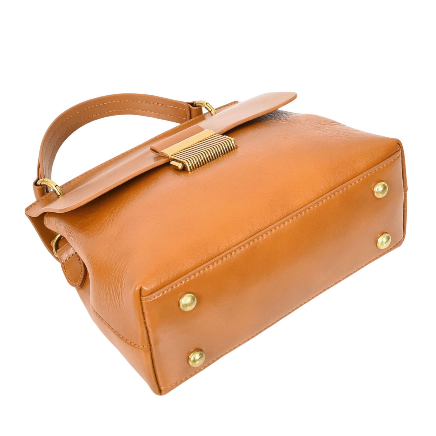 Womens Real Leather Small Handbag Gabriella Tan (Min Order From 10Pcs)