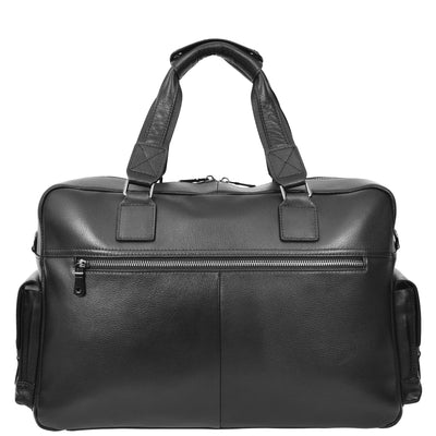 Leather Holdall Mid Size Weekend Bag Kensington Black (Min Order From 10Pcs)