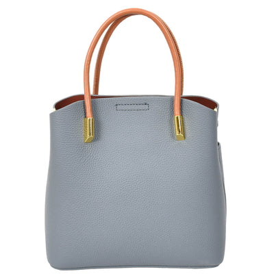 Women's Leather Top Handle Bag Ella Sky Blue ( Min Order From 10/Pcs )