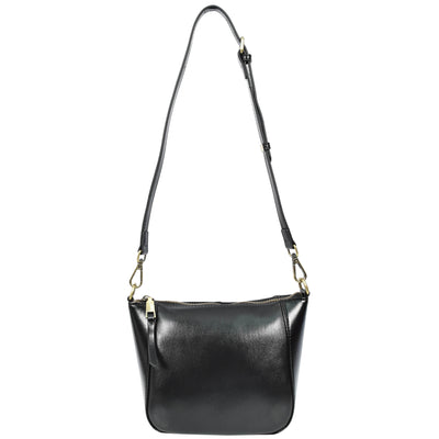 Women's Real Leather Cross Body Bag Small Size Sling Pouch Catherine Black (Min Order From 10Pcs)
