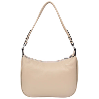 Women's Leather Hobo Style Shoulder Bag Daphne Taupe ( Min Order From 10/Pcs )