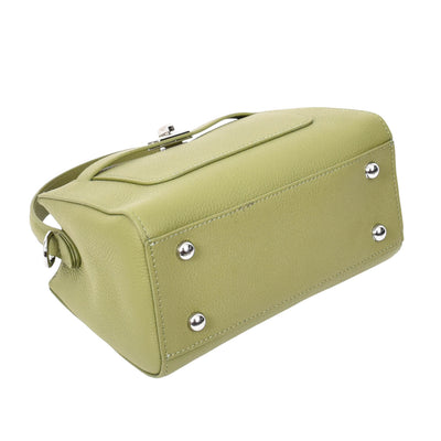 Women's Leather Top Handle Small Bag Lydia  Olive  ( Min Order From 10/Pcs )