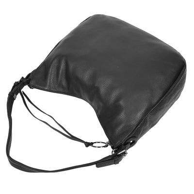 Women's Real Leather Hobo Style Handbag Diana Black ( Min Order From 10/Pcs )