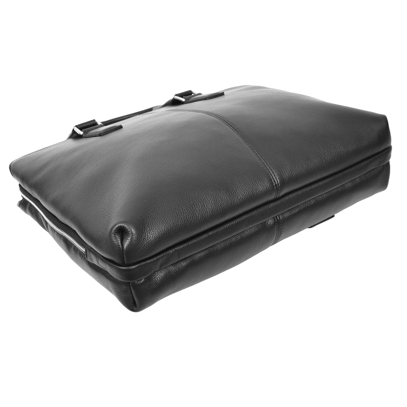 Real Leather Cross Body Briefcase Kingston Black (Min Order From 10/Pcs)