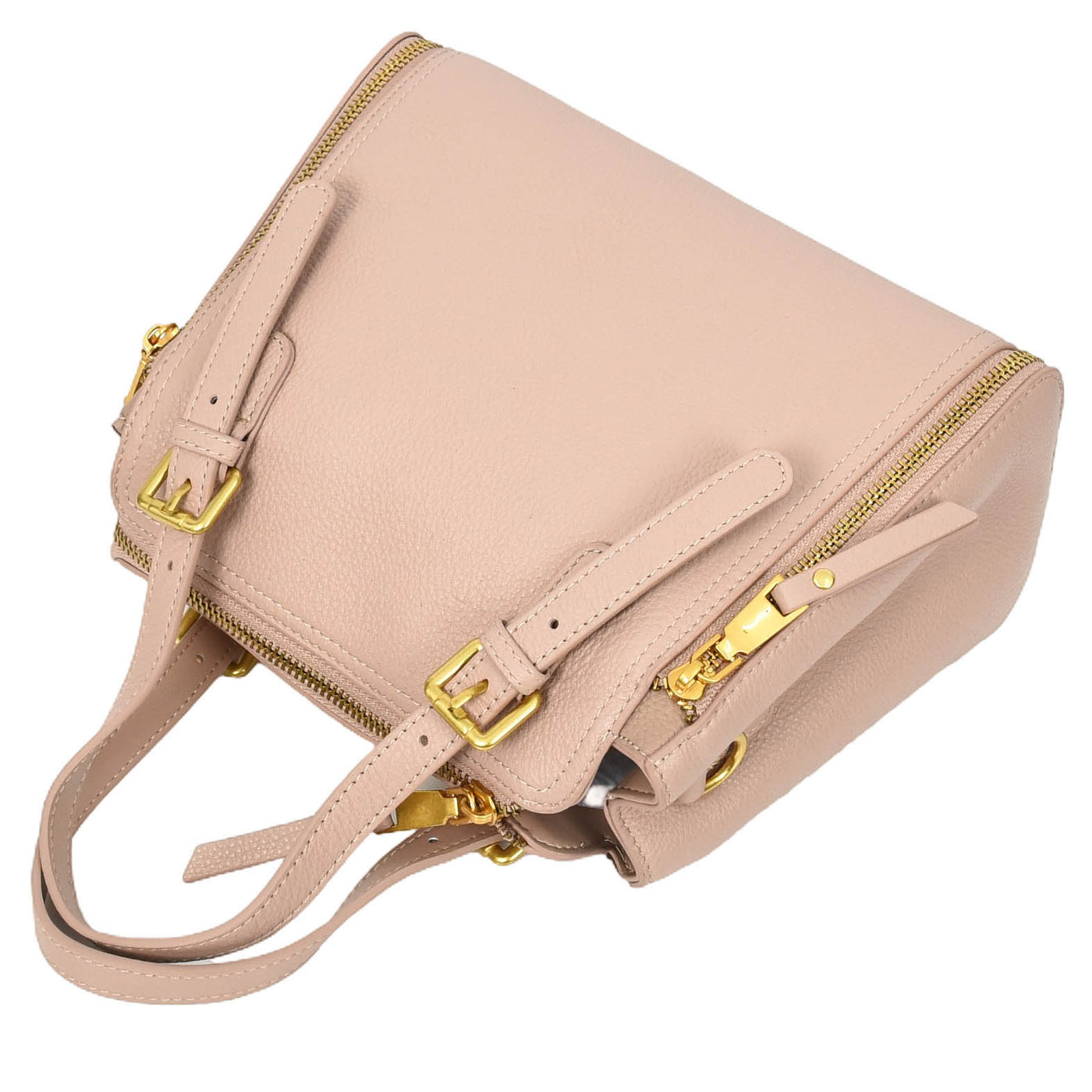 Womens Real Leather Handbag Small Size Top-Handle Style Juniper Pink (Min Order From 10Pcs)