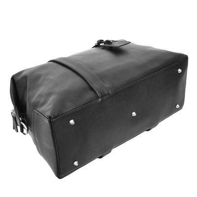 Real Leather Holdall Large Size Travel Weekend Organiser Bag Tunis Black (Min Order From 10Pcs)