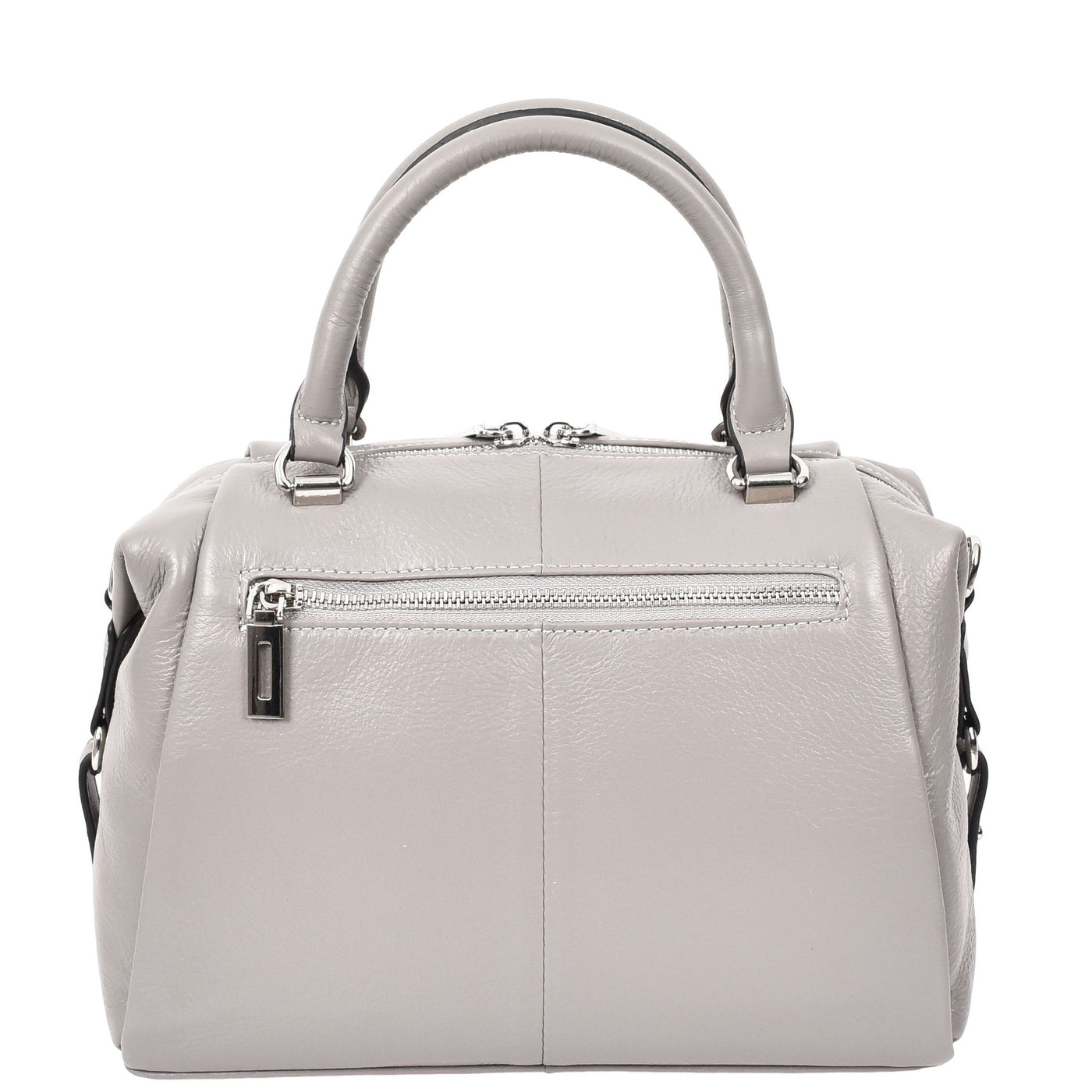 Women's Leather Small Barrel Shape Handbag Luna Gray ( Min Order From 10/Pcs )