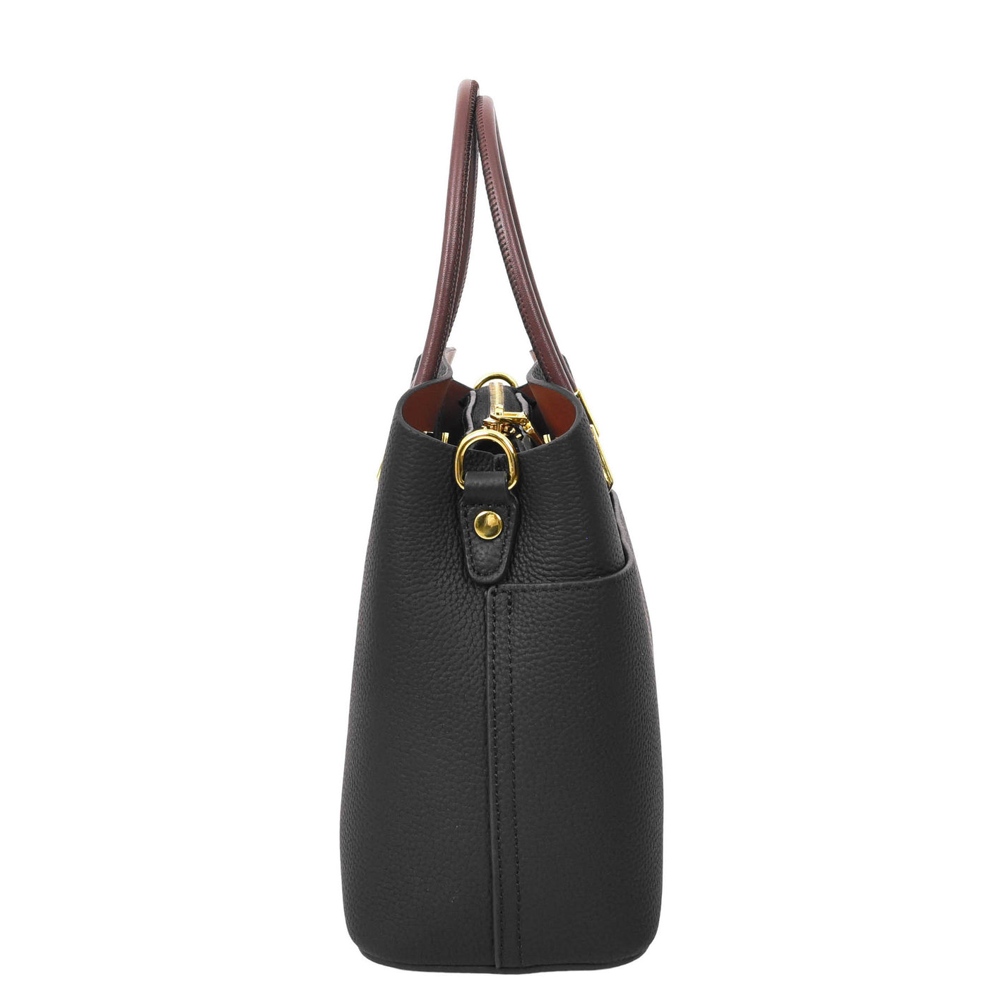 Women's Leather Top Handle Bag Ella Black (Min Order From 10Pcs)