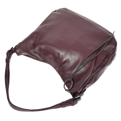 Women's Real Leather Hobo Style Handbag Diana PURPLE ( Min Order From 10/Pcs )