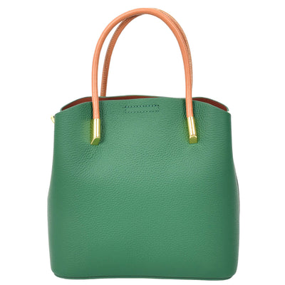 Women's Leather Top Handle Bag Ella Green (Min Order From 10Pcs)