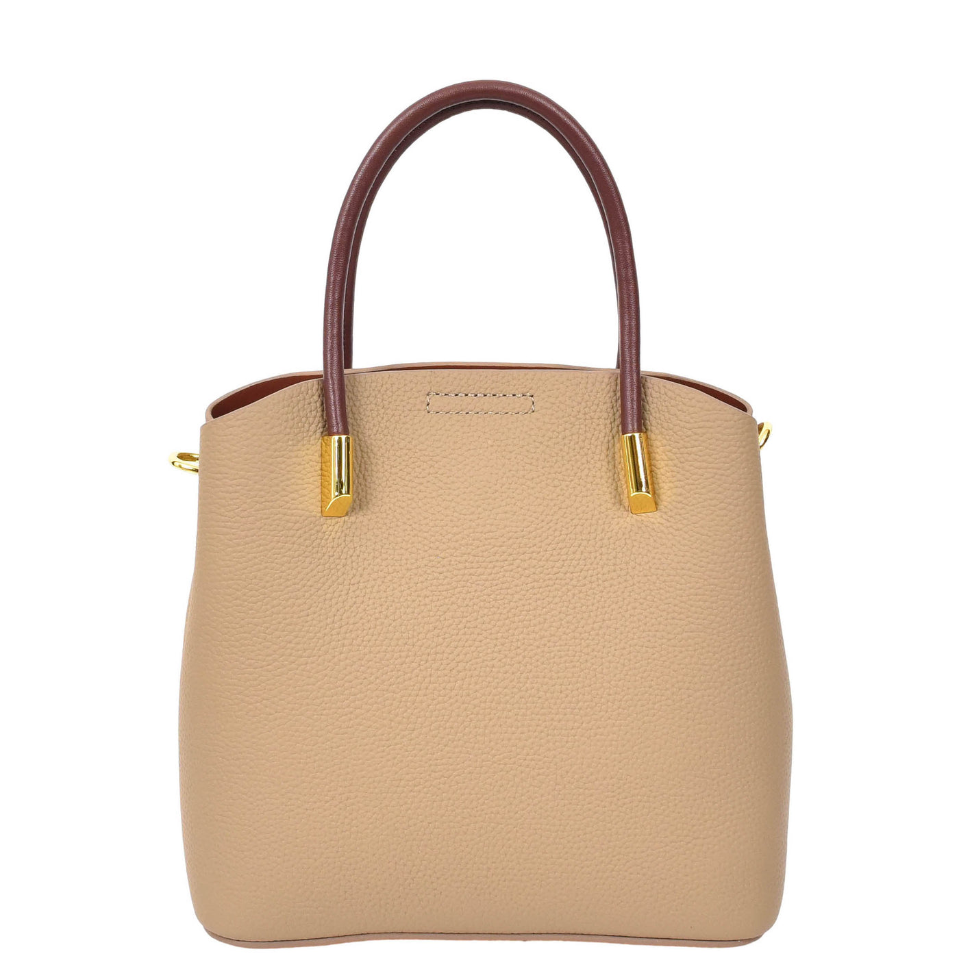 Women's Leather Top Handle Bag Ella Beige ( Min Order From 10/Pcs )
