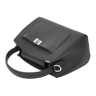 Women's Leather Top Handle Small Bag Lydia Black ( Min Order From 10/Pcs )