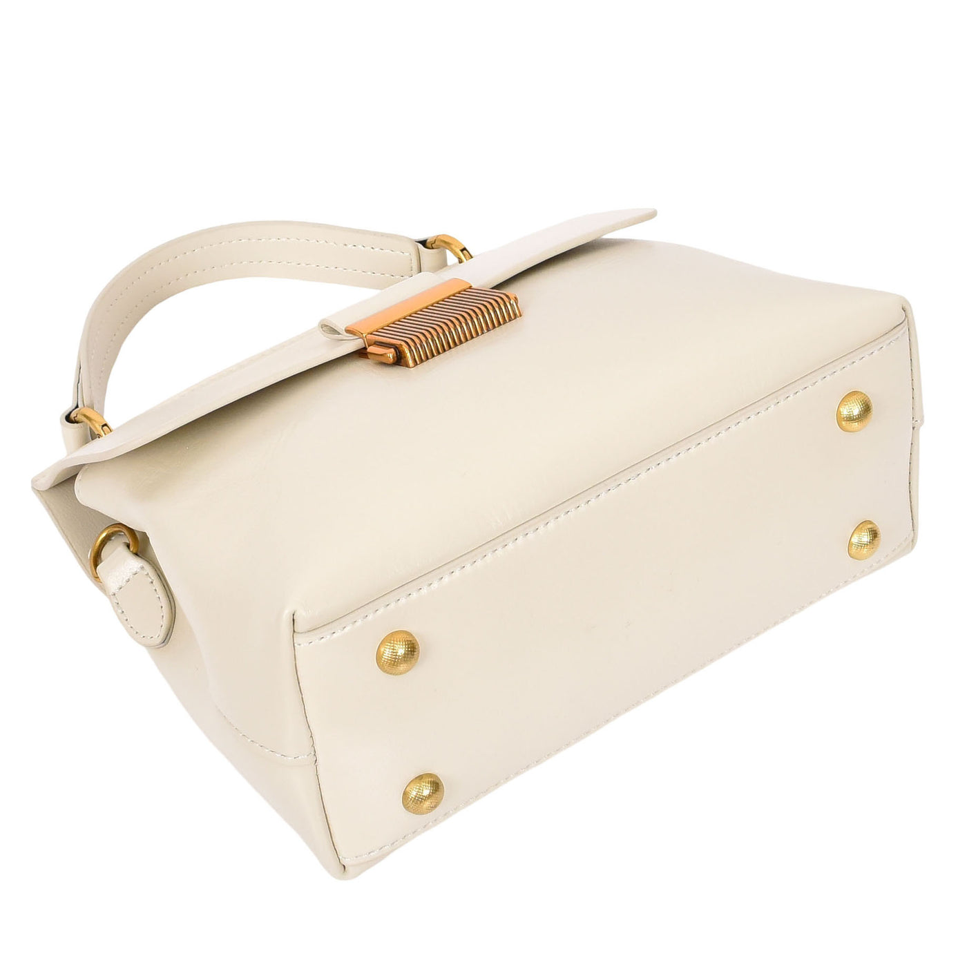 Womens Real Leather Small Handbag Gabriella White (Min Order From 10Pcs)