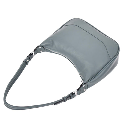Women's Leather Hobo Style Shoulder Bag Daphne Teal  ( Min Order From 10/Pcs )