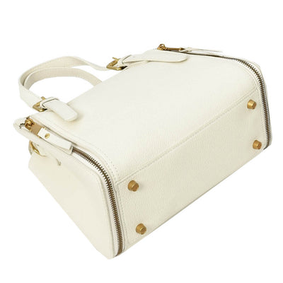 Womens Real Leather Handbag Small Size Top-Handle Style Juniper White (Min Order From 10Pcs)