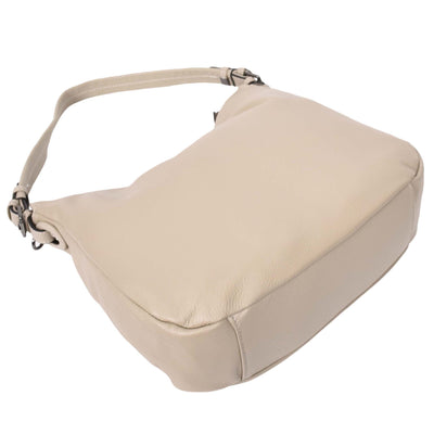 Women's Real Leather Hobo Style Handbag Diana Taupe ( Min Order From 10/Pcs )