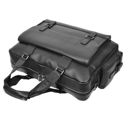 Leather Holdall Mid Size Weekend Bag Kensington Black (Min Order From 10Pcs)