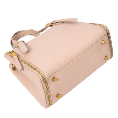 Womens Real Leather Handbag Small Size Top-Handle Style Juniper Pink (Min Order From 10Pcs)