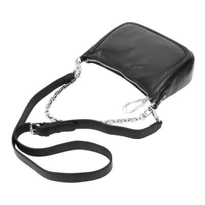 Women's Leather 2-in-1 Cross Body Handbag Aurora Black ( Min Order From 10/Pcs )