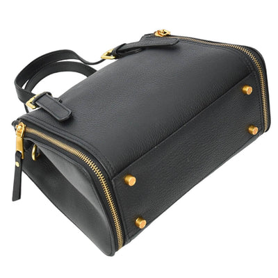 Womens Real Leather Handbag Small Size Top-Handle Style Juniper Black (Min Order From 10Pcs)