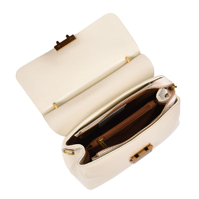 Womens Real Leather Small Handbag Gabriella White (Min Order From 10Pcs)