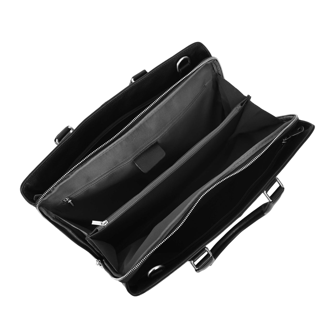 Real Leather Cross Body Briefcase Kingston Black (Min Order From 10/Pcs)