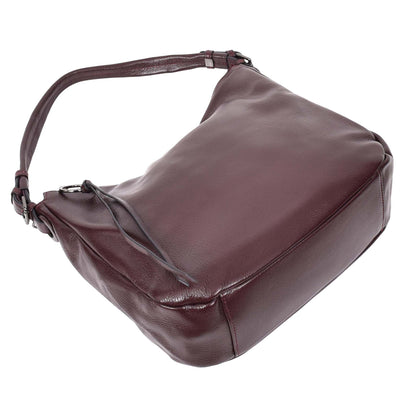 Women's Real Leather Hobo Style Handbag Diana PURPLE ( Min Order From 10/Pcs )