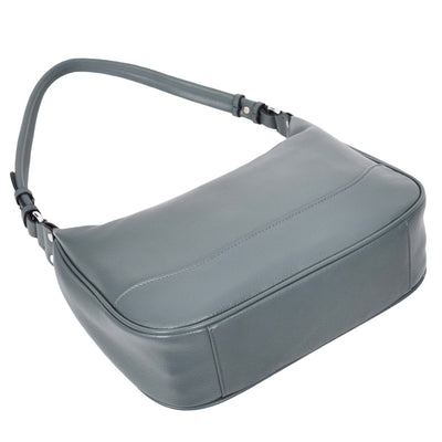 Women's Leather Hobo Style Shoulder Bag Daphne Teal  ( Min Order From 10/Pcs )