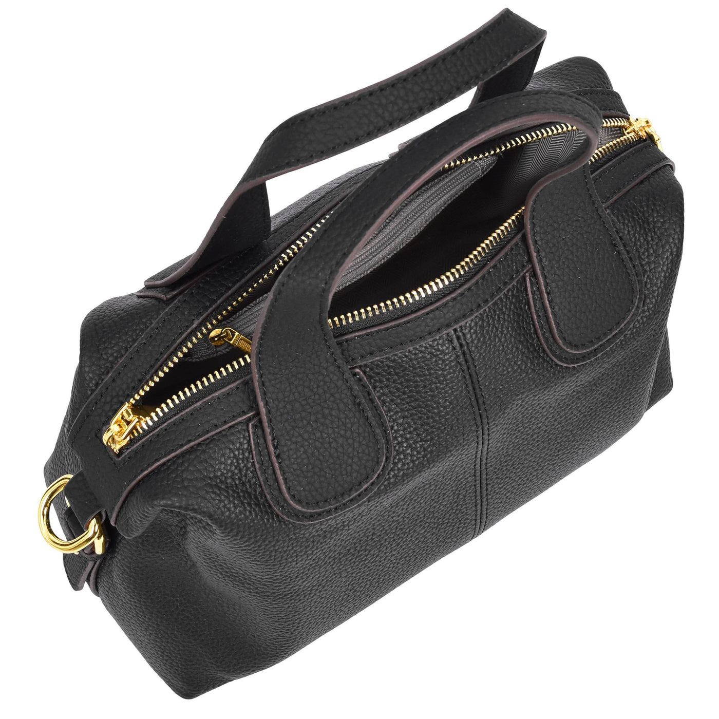 Women's Real Leather Handbag Small Cross Body Shoulder Bag Dahlia Black ( Min Order From 10/Pcs )
