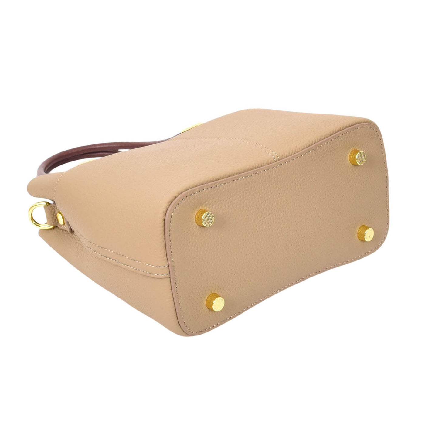 Women's Leather Top Handle Bag Ella Beige ( Min Order From 10/Pcs )