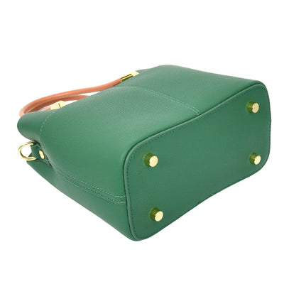 Women's Leather Top Handle Bag Ella Green (Min Order From 10Pcs)