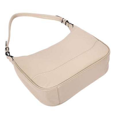 Women's Leather Hobo Style Shoulder Bag Daphne Taupe ( Min Order From 10/Pcs )