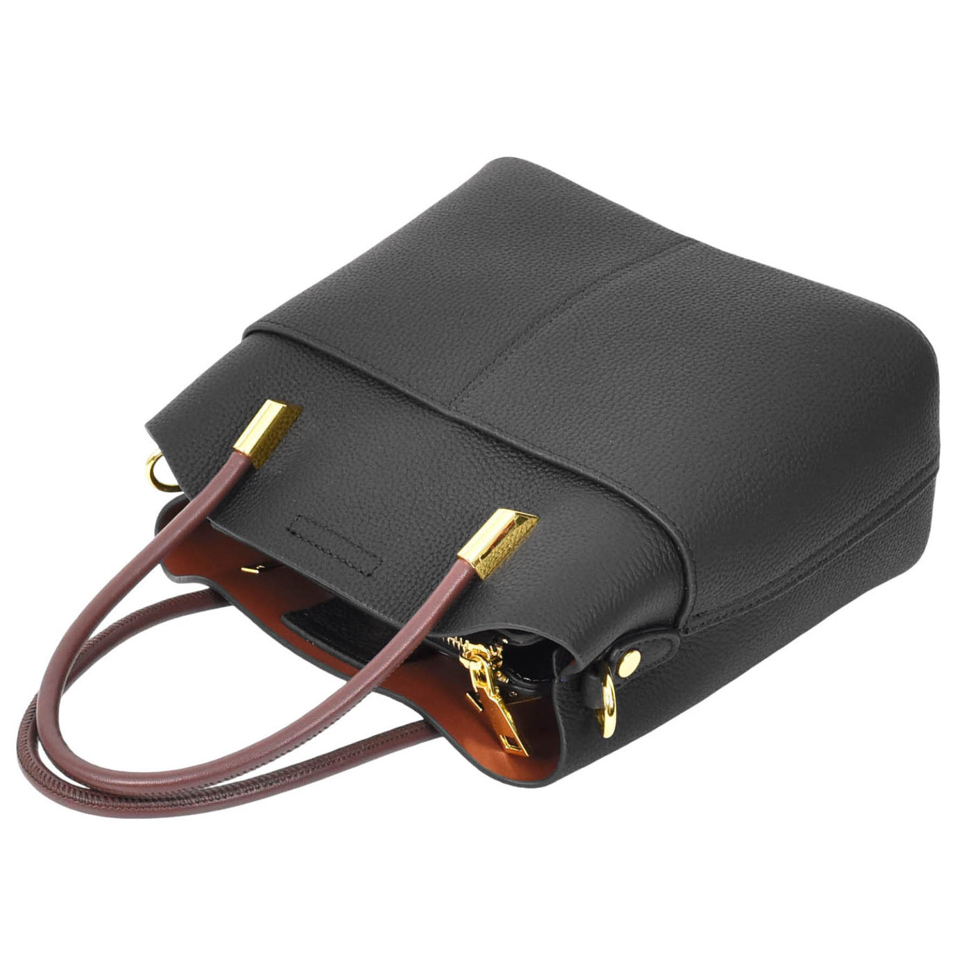 Women's Leather Top Handle Bag Ella Black (Min Order From 10Pcs)