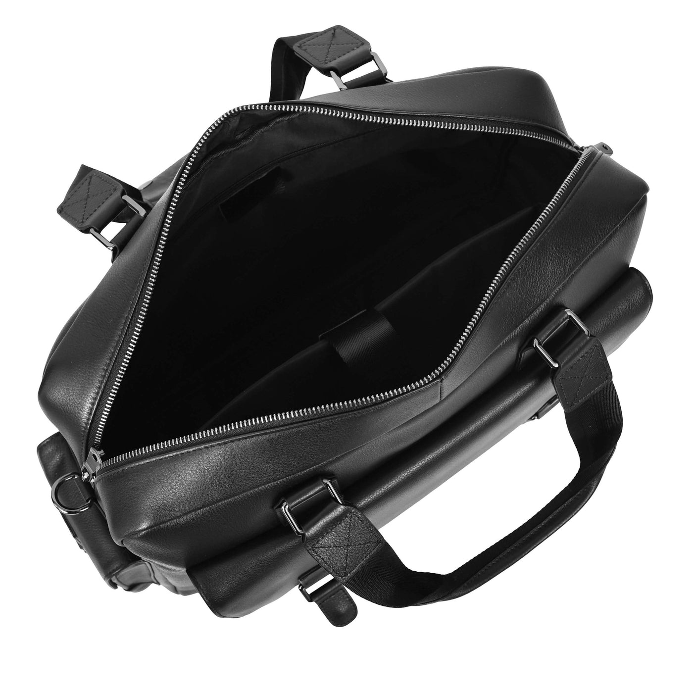 Leather Holdall Mid Size Weekend Bag Kensington Black (Min Order From 10Pcs)