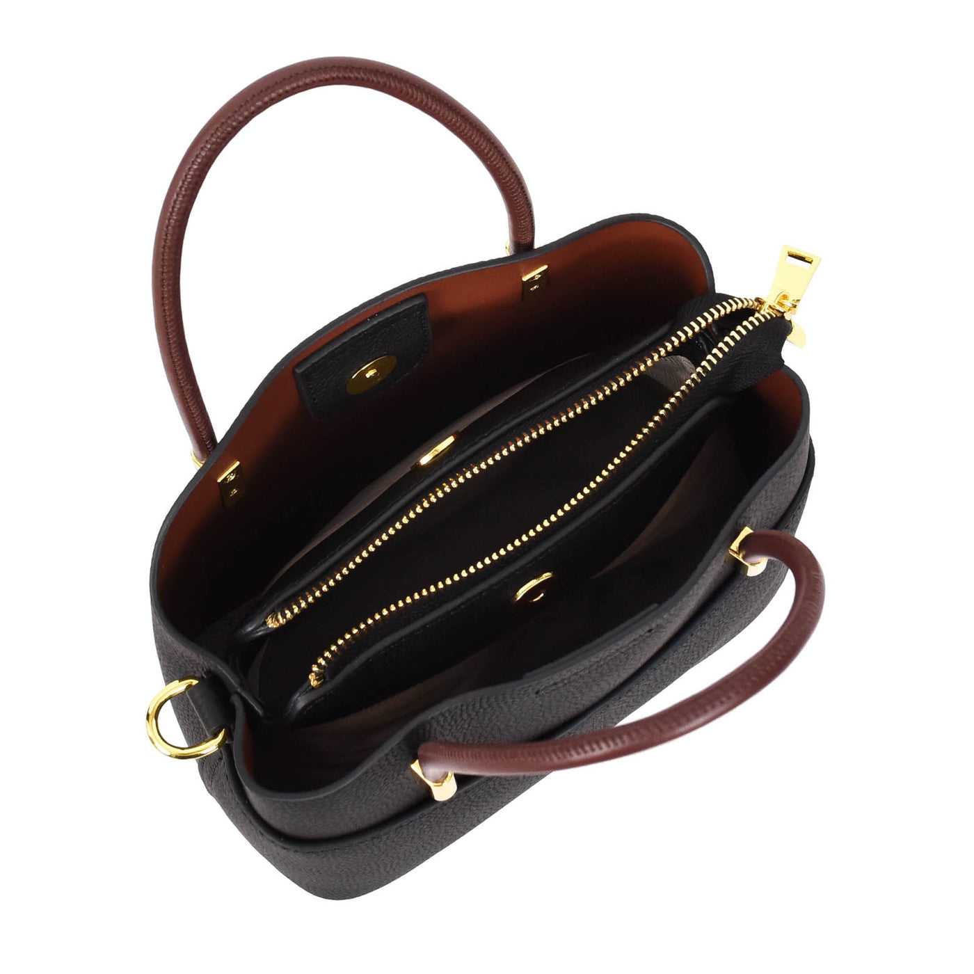 Women's Leather Top Handle Bag Ella Black (Min Order From 10Pcs)
