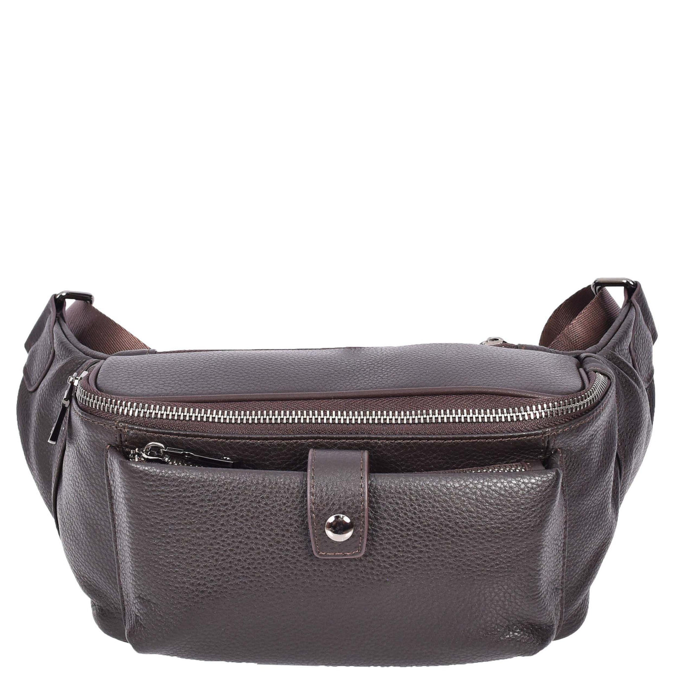 Real Leather Bum Bag Milan Brown (Min Order From 10Pcs)