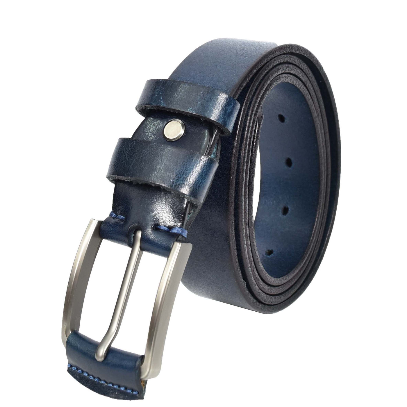 Mens Real Leather Handmade Casual Style Every Day Adjustable Daily Wear Belt Taraz Navy ( Min Order From 10/Pcs )
