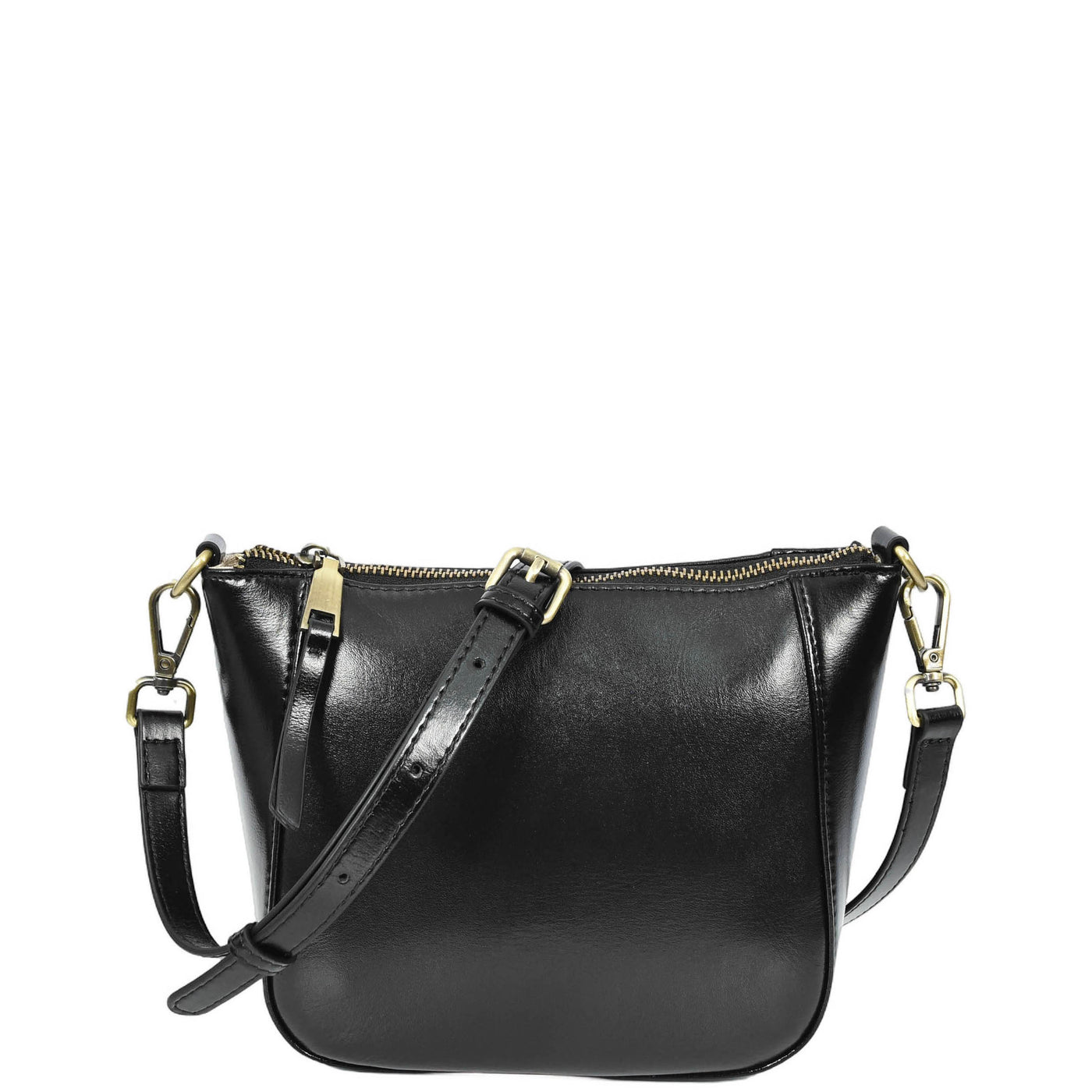 Women's Real Leather Cross Body Bag Small Size Sling Pouch Catherine Black (Min Order From 10Pcs)
