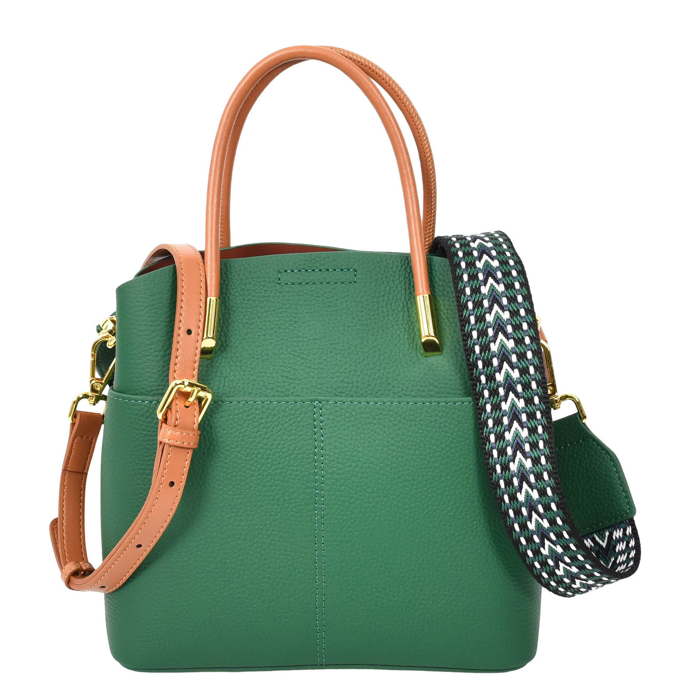 Women's Leather Top Handle Bag Ella Green (Min Order From 10Pcs)