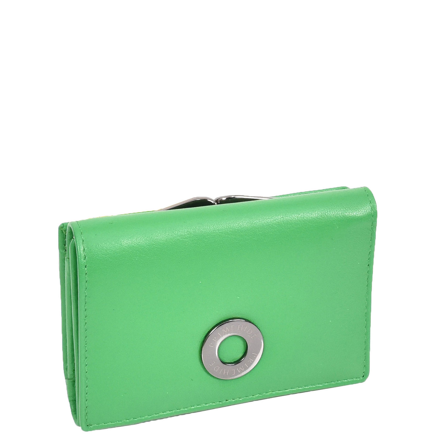 Women's Leather Trifold Metal Frame Purse Small Ravenna  (Min Order From 20Pcs)