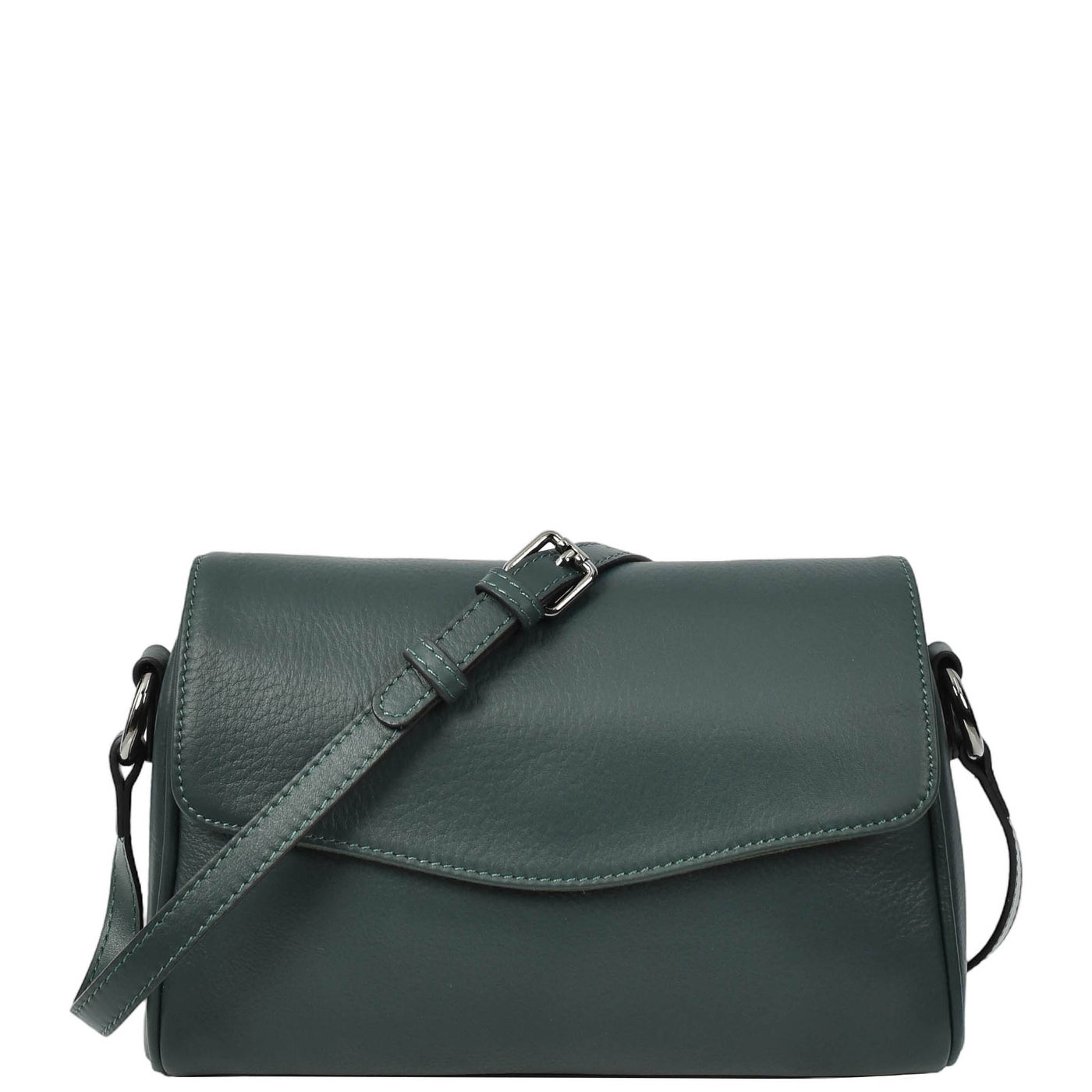 Womens Real Leather Cross Body Bag Small Organiser Classic Style Colette Green (Min Order From 10Pcs)