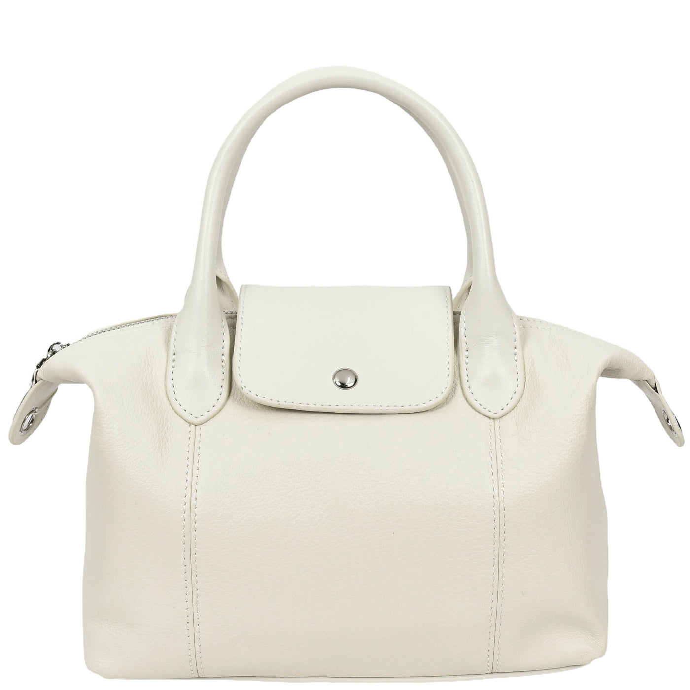 Women's Real Leather Handbag Small Top-Handle Tote Style Quinn White (Min Order From 10Pcs)
