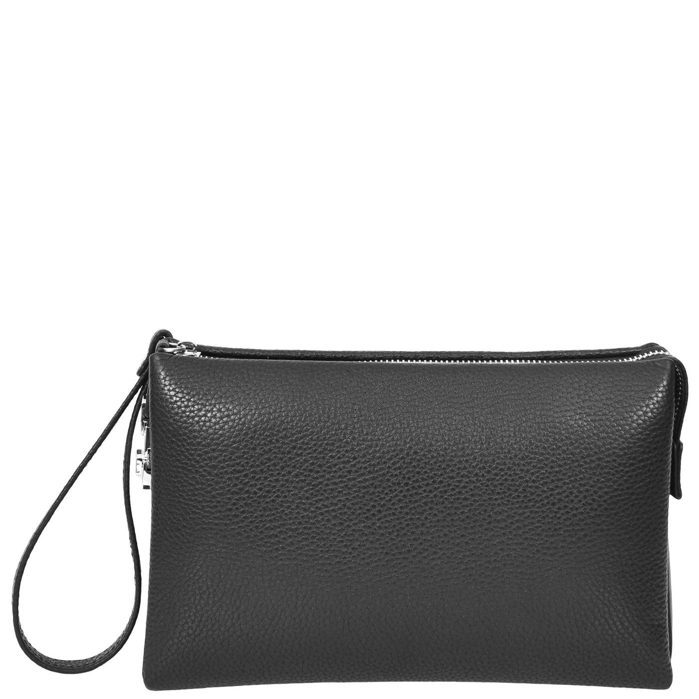 Real Leather Lockable Wrist Bag Thames Black ( Min Order From 10/Pcs )