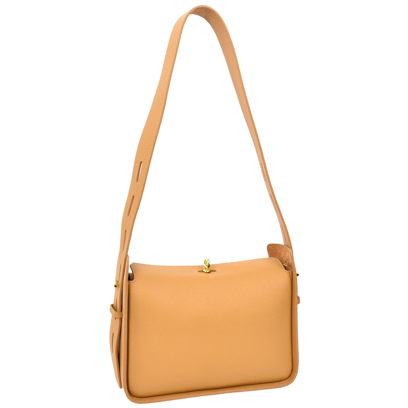 Women's Real Leather Classic Shoulder Bag Penelope Tan ( Min Order From 10/Pcs )