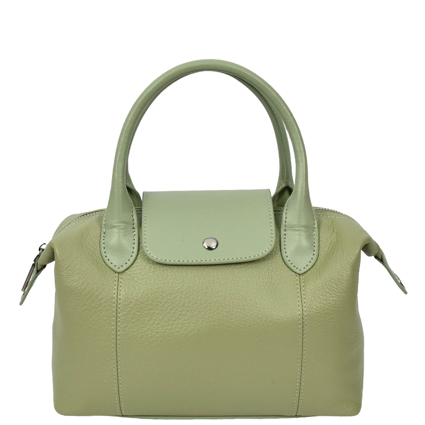 Women's Real Leather Handbag Small Top-Handle Tote Style Quinn Mint Green (Min Order From 10Pcs)
