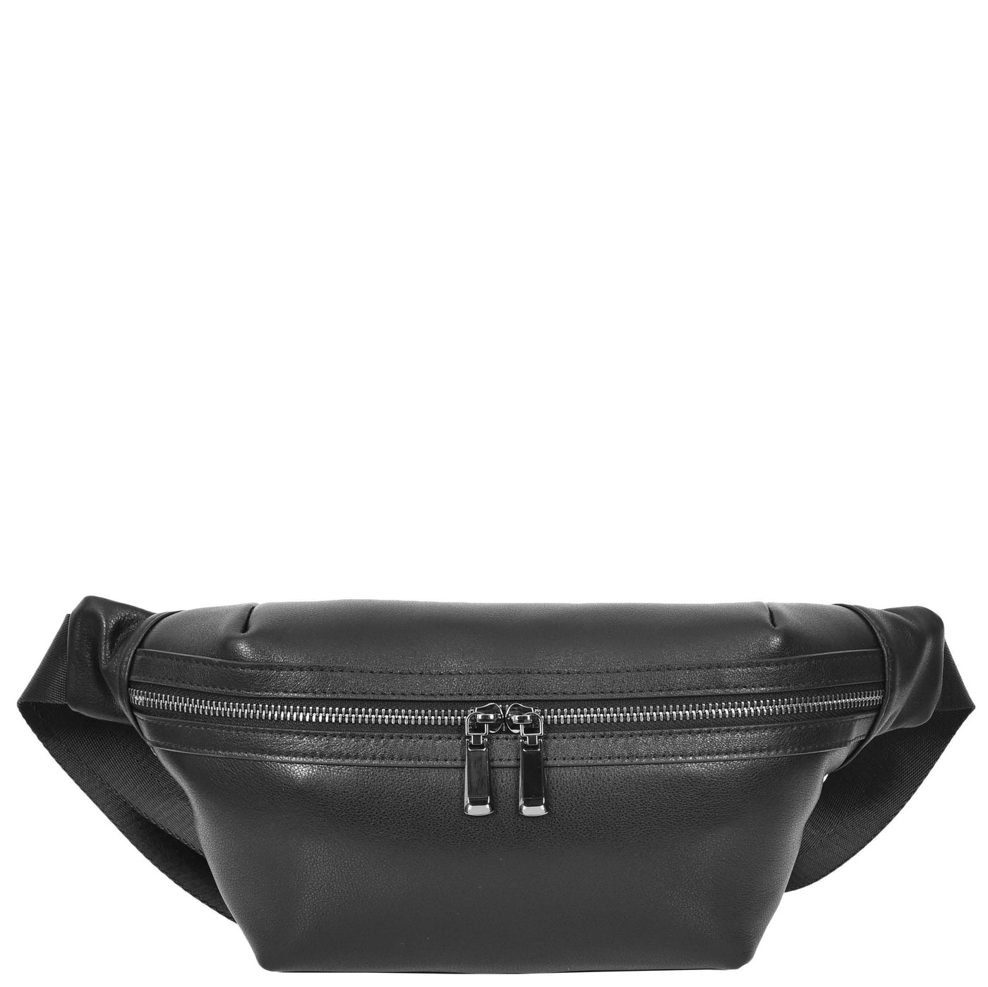 Real Leather Bum Bag Brighton Black (Min Order From 10Pcs)