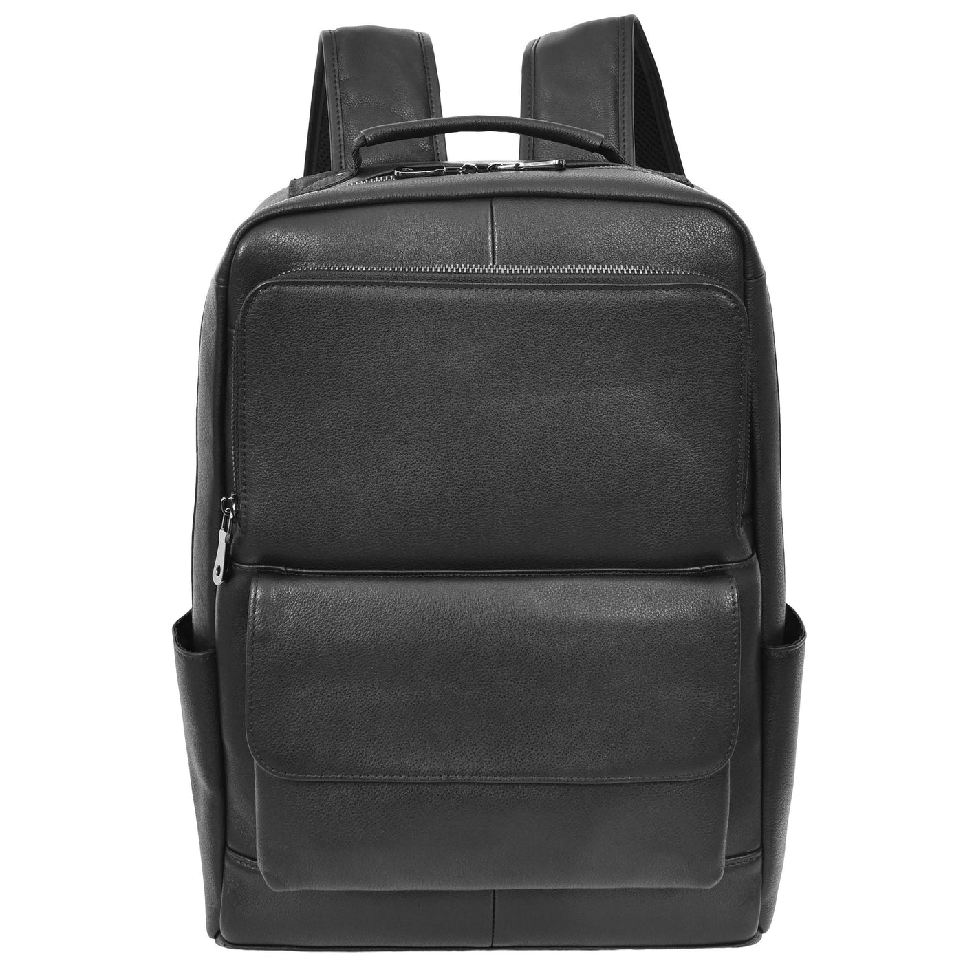 Leather Backpack Classic Laptop Rucksack Clifton Black ( Min Order From 10/Pcs )