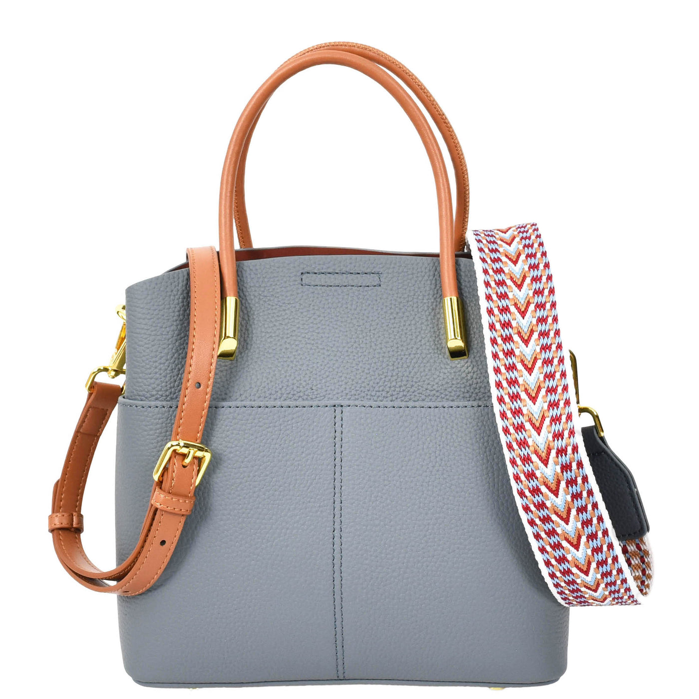 Women's Leather Top Handle Bag Ella Sky Blue ( Min Order From 10/Pcs )